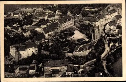 Ak Ronneburg in Thüringen, Fliegeraufnahme