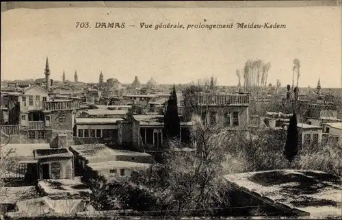 Ak Damaskus Damaskus Syrien, Gesamtansicht, Maidau-Kadem-Erweiterung