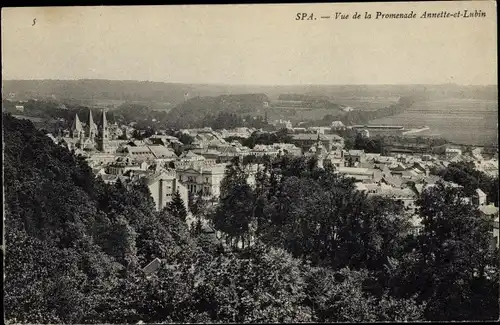 Ak Spa Wallonien Lüttich, Vue de la Promenade Annette et Lubin