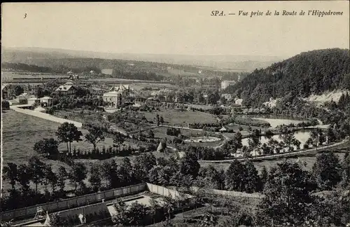 Ak Spa Wallonien Lüttich, Blick auf die Route de l&#39;Hippodrome