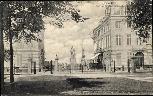 Ak Brüssel Brüssel, Park, Statue Belliard