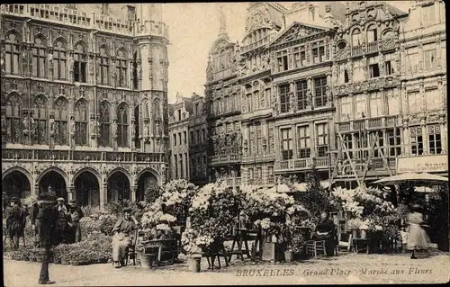 Ak Bruxelles Brüssel, Grand&#39; Place, Marché aux Fleurs