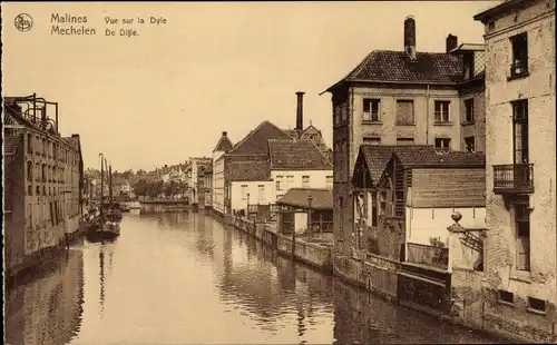 Ak Mechelen Mechelen Mechelen Flandern Antwerpen, Blick auf den Dyle