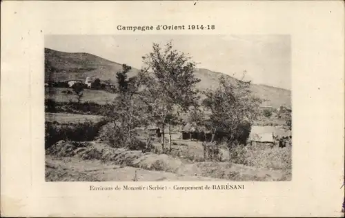 Ak Barešani Mazedonien, Ostfeldzug 1914-18, Lager