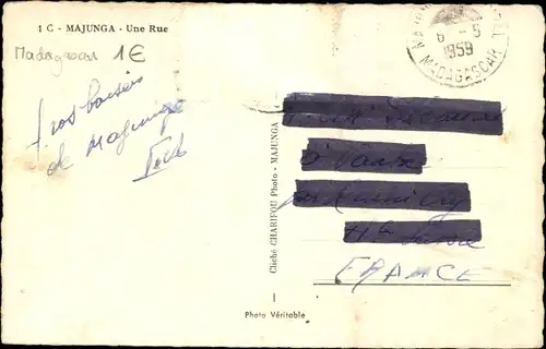 Ak Mahajanga Majunga Madagaskar, Straßenpartie