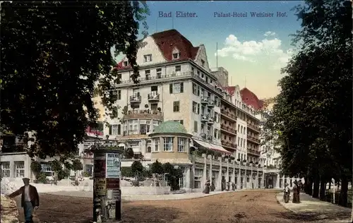 Ak Bad Elster im Vogtland, Palast-Hotel Wettiner Hof