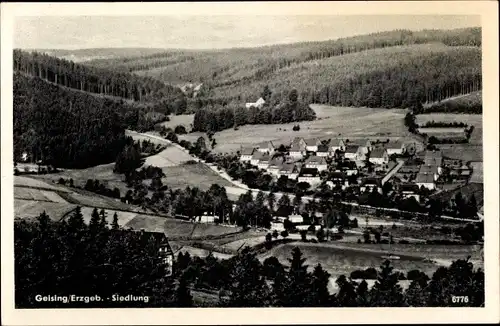 Ak Geising Altenberg im Erzgebirge, Siedlung, Panorama