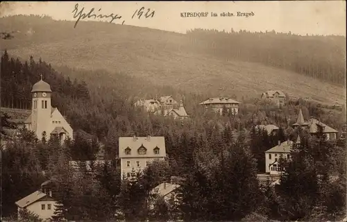 Ak Kipsdorf Altenberg im Erzgebirge, Ortsansicht, Kirche