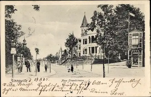 Ak Ostseebad Zinnowitz auf Usedom, Neue Strandstraße