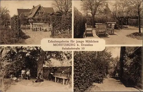 Ak Moritzburg in Sachsen, Erholungsheim für junge Mädchen, Bahnhofstraße 10