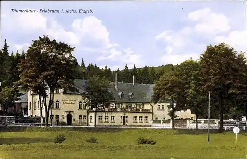 Ak Erlabrunn Breitenbrunn im Erzgebirge, Hotel Täumerhaus