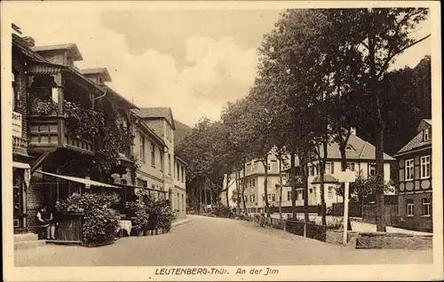 Ak Leutenberg in Thüringen, Partie an der Ilm, Gasthof