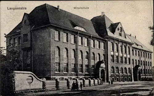 Ak Bad Langensalza in Thüringen, Mittelschule