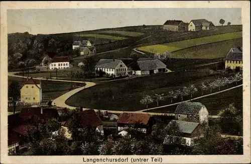 Ak Langenchursdorf Callenberg in Sachsen, Unterer Ortsteil