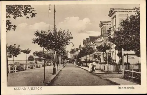 Ak Ostseebad Ahlbeck Heringsdorf auf Usedom, Dünenstraße
