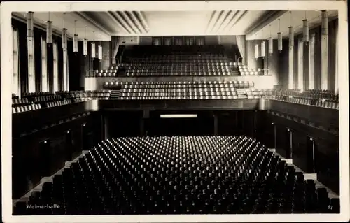 Ak Weimar in Thüringen, Blick in die Weimarhalle