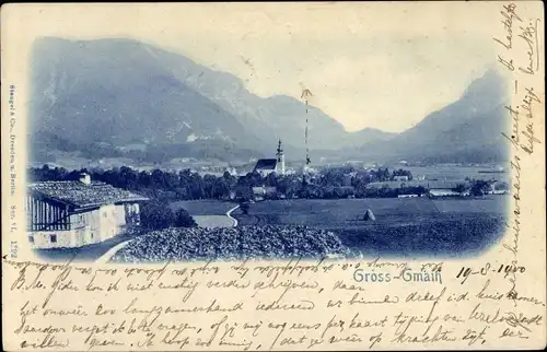 Ak Großgmain in Salzburg, Panorama