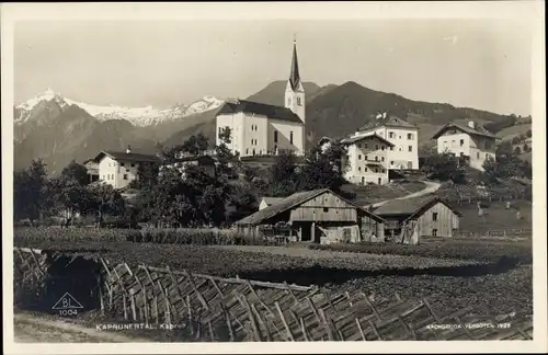 Ak Kaprun in Salzburg, Blick auf den Ort, Kirche, Gebirge