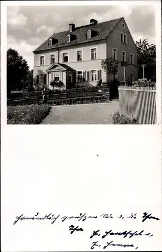 Foto Ak Oberpfannenstiel Lauter Bernsbach im Erzgebirge Sachsen, Wohnhaus Hentschel