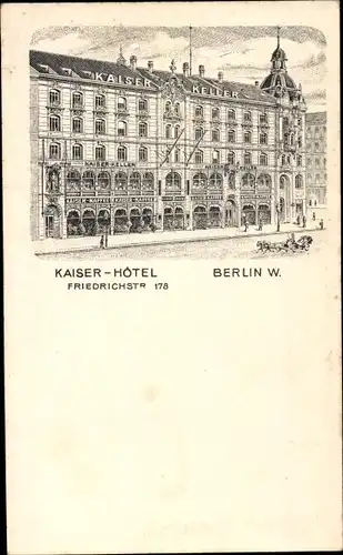 Litho Berlin Mitte, Kaiser Hotel, Kaiser-Keller, Friedrichstraße 178