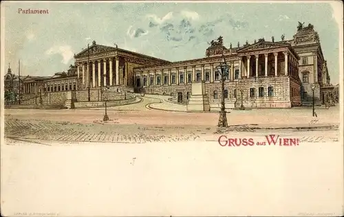 Litho Wien, Parlament, Stadtpartie