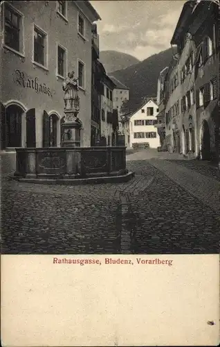 Ak Bludenz Vorarlberg, Rathausgasse