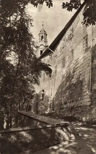 Ak Kraków Krakau Polen, Wawel, Waly na tylach budynku poseminaryjnego