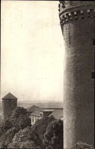 Ak Kraków Krakau Polen, Wawel, Widok od Lubranki na baszte Sandomierska