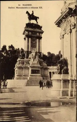 Ak Madrid Spanien, Monumento a Alfonso XII.