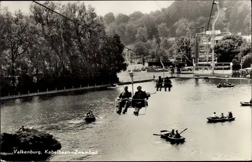 Ak Valkenburg (Lb.) Limburg Niederlande, Kabelbaan, Zwembad