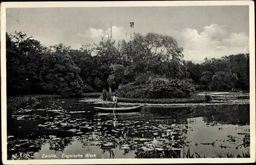 Ak Zwolle Overijssel Niederlande, Engelsche Werk, Ruderpartie