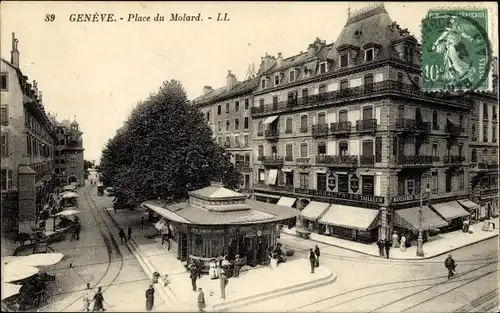 Ak Genève Genf Stadt, Place du Molard, Geschäfte, E. Arbaletrier, Tailleur