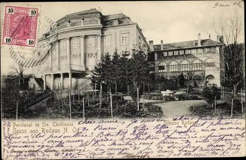 Ak Rodaun Niederösterreich, Schloss, Pensionat de Ste. Chretienne