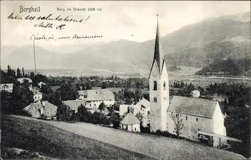 Ak Berg im Drautal Kärnten, Bergheil, Kirche