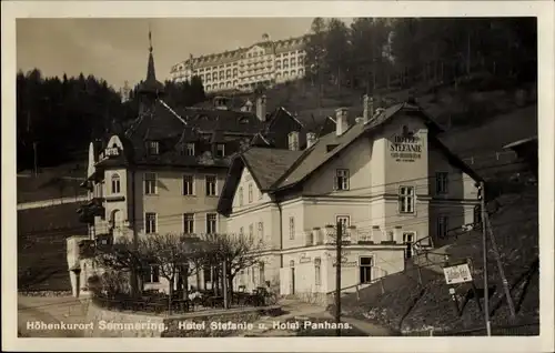 Ak Semmering in Niederösterreich, Hotel Stefanie, Hotel Panhans