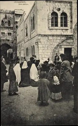 Ak Jerusalem Israel, Kreuzweg, 5. Station