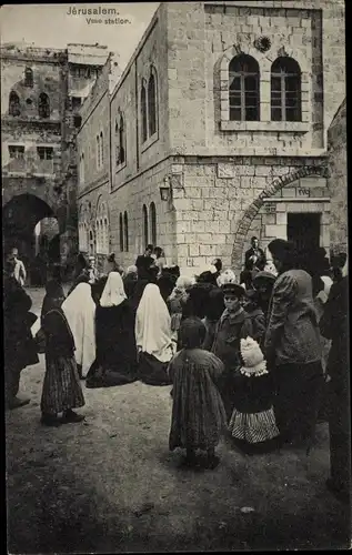 Ak Jerusalem Israel, Kreuzweg, 5. Station