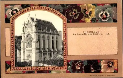 Passepartout Ak Angoulême Charente, La Chapelle des Bézines