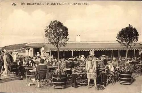 Ak Deauville La Plage Fleurie Calvados, Bar du Soleij