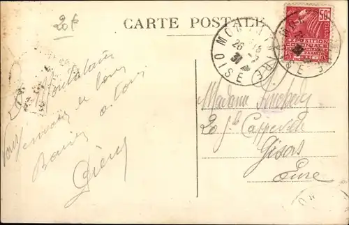 Ak Montataire Oise, Place du Marche