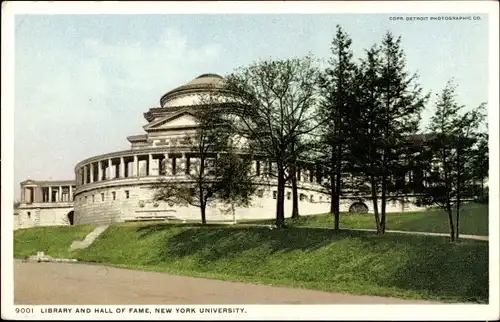 Ak New York City USA, Bibliothek und Hall of Fame, Universität