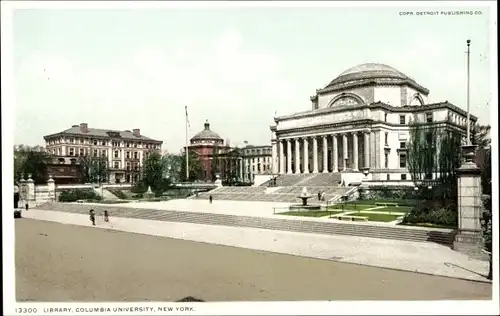 Ak New York City USA, Bibliothek, Columbia University