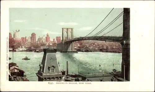 Ak New York City USA, Brooklyn Bridge