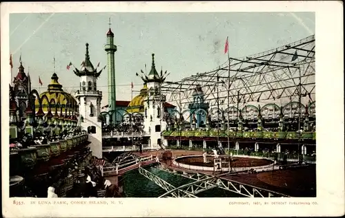 Ak Coney Island New York City USA, Luna Park
