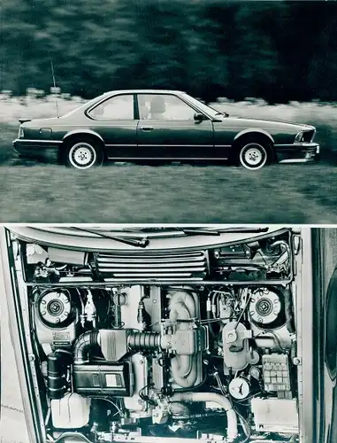 Foto Reklame, PKW, Auto, BMW 635 Coupe, Motor
