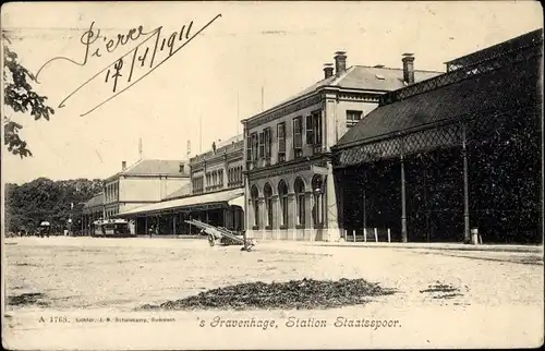 Ak 's Gravenhage Den Haag Südholland, Station Staatsspoor