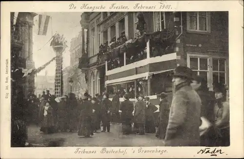 Ak 's Gravenhage Den Haag Südholland, De Haagsche Feesten 1901, Tribunes Buitenhof