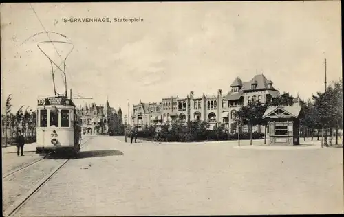 Ak 's Gravenhage Den Haag Südholland, Statenplein, Tram