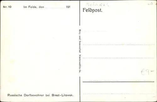 Ak Brest Litowsk Weißrussland, Russische Dorfbewohner