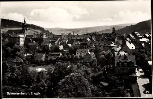 Ak Schwarzenberg im Erzgebirge Sachsen, Panorama